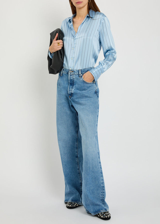 Rails Striped Silk Shirt
