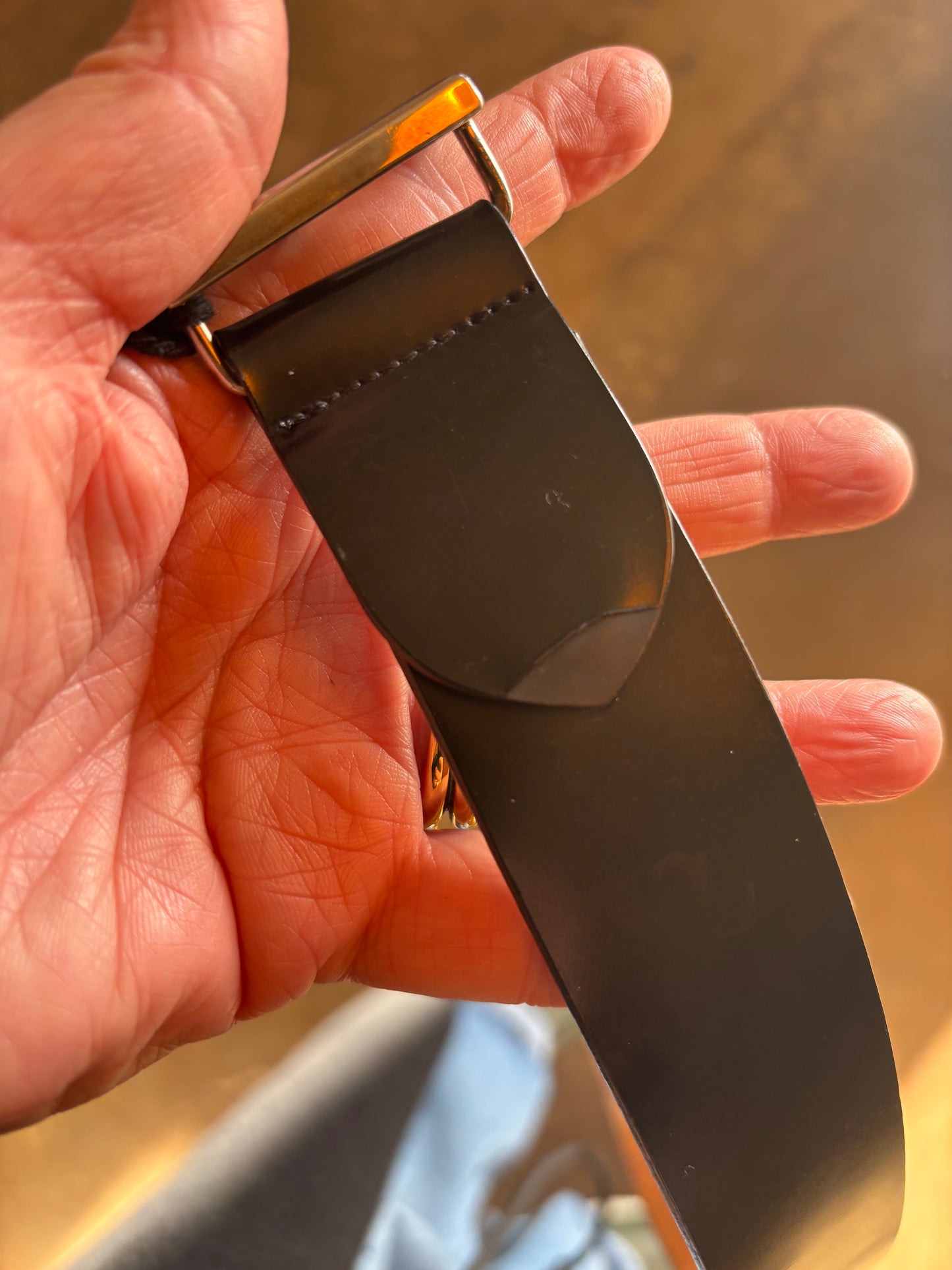 Fendi Black Leather Logo Belt