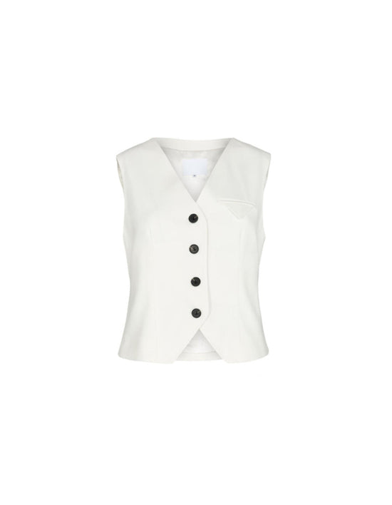 Leveté Room Wesley Waistcoat In White