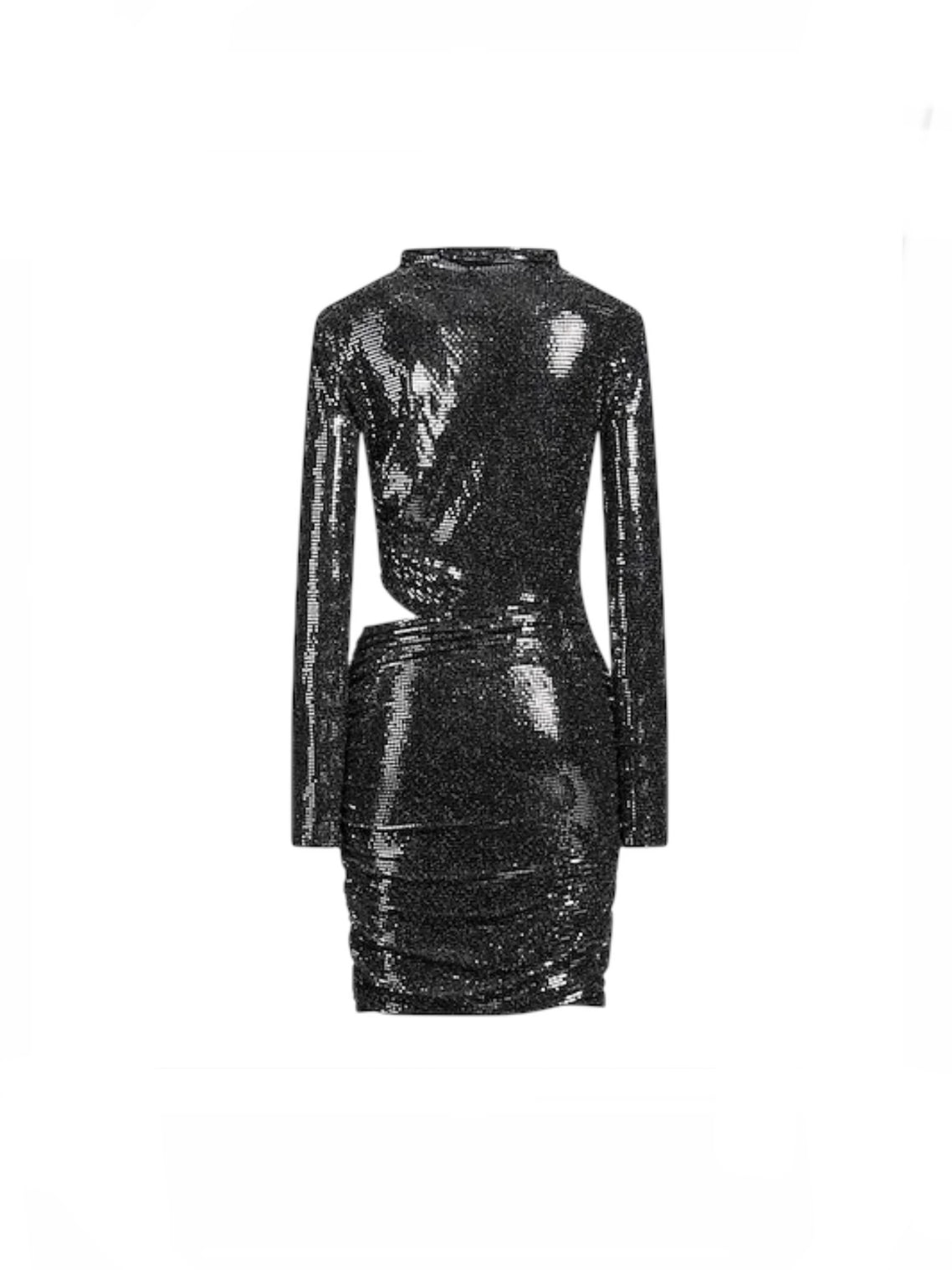 Maje Metallic Cut Out Dress