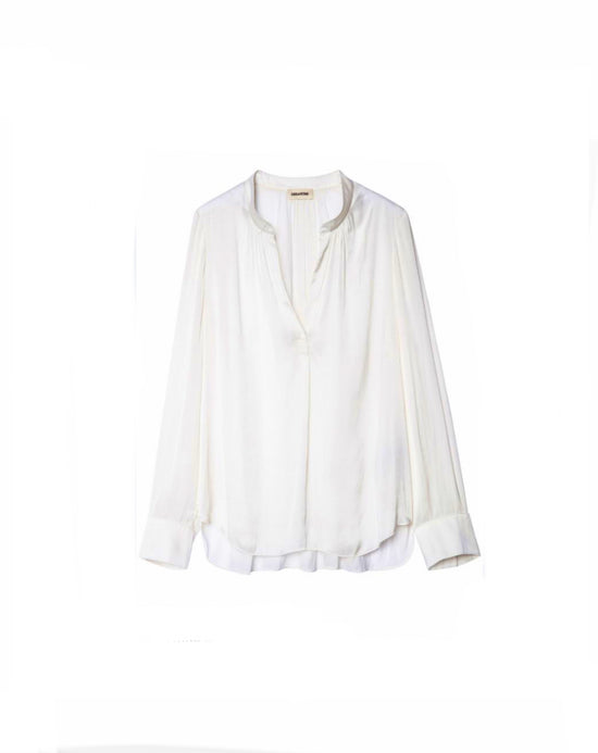 Zadig & Voltaire Cream Satin Blouse