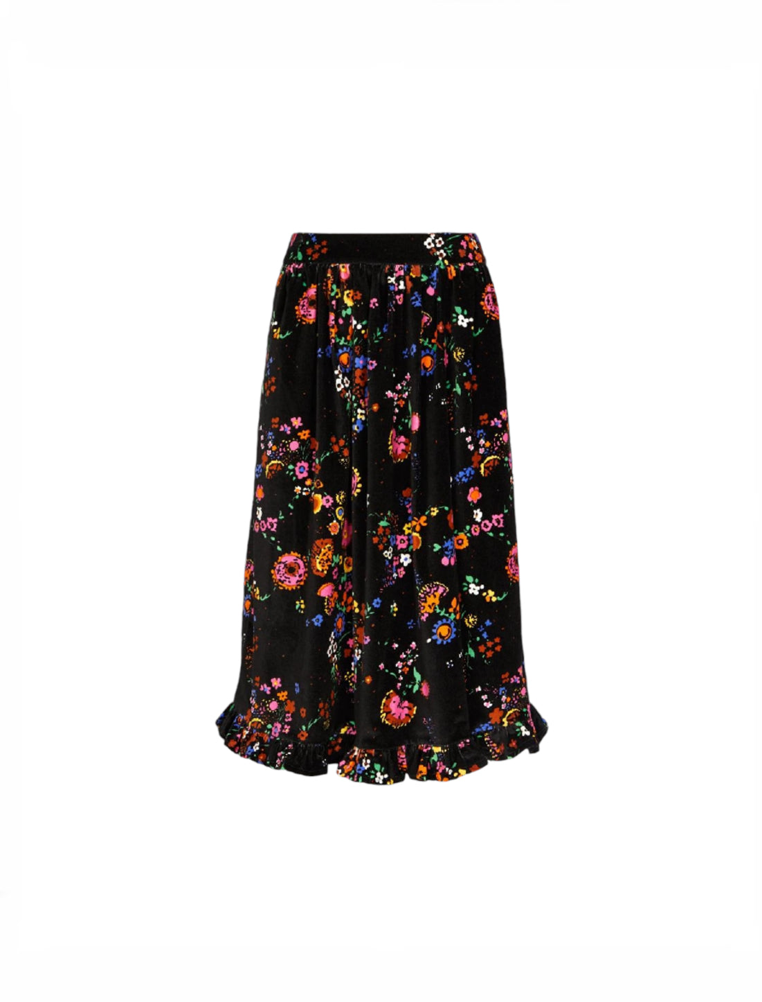 Shrimps Velvet Floral Skirt