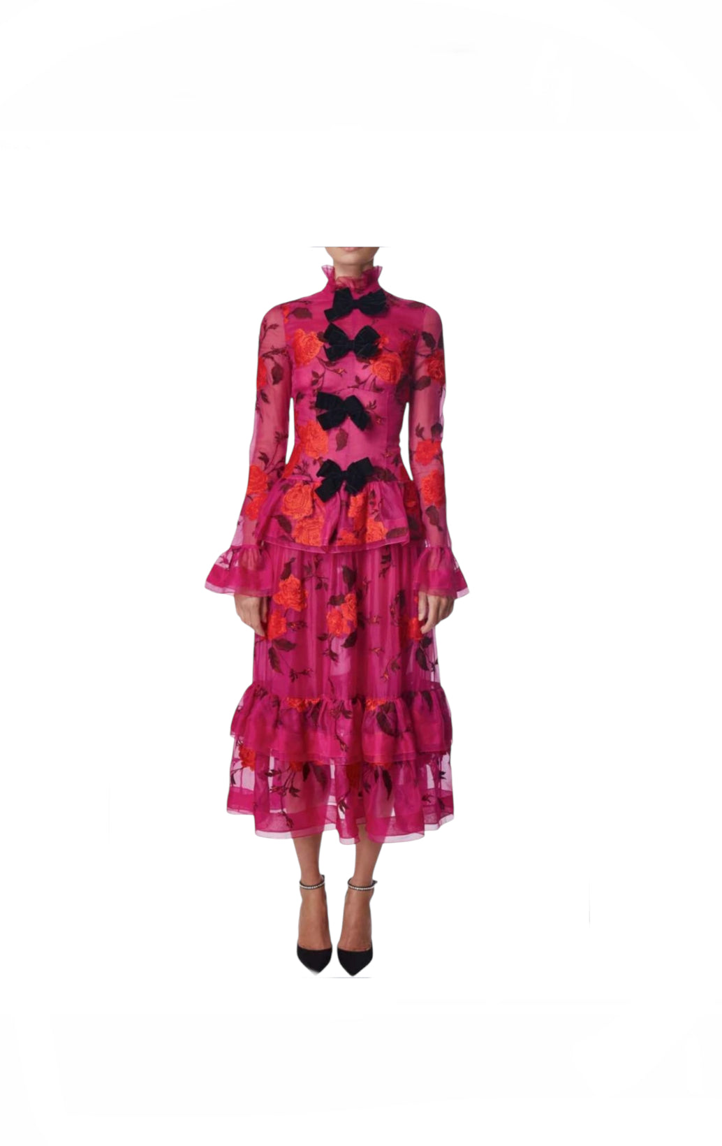 Erdem Embroidered Runway Dress