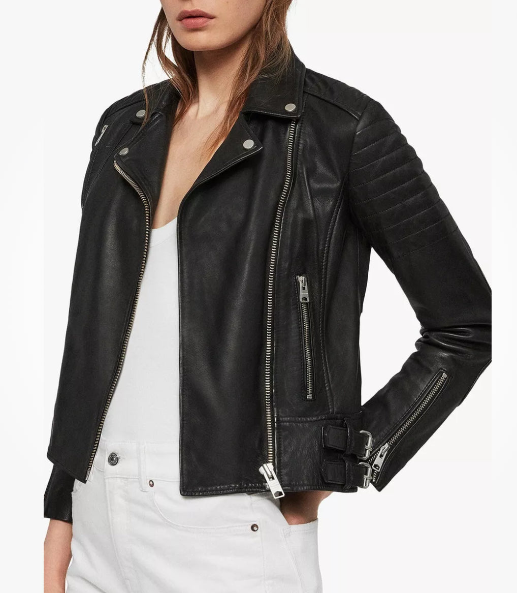 All Saints Leather Papin Biker Jacket