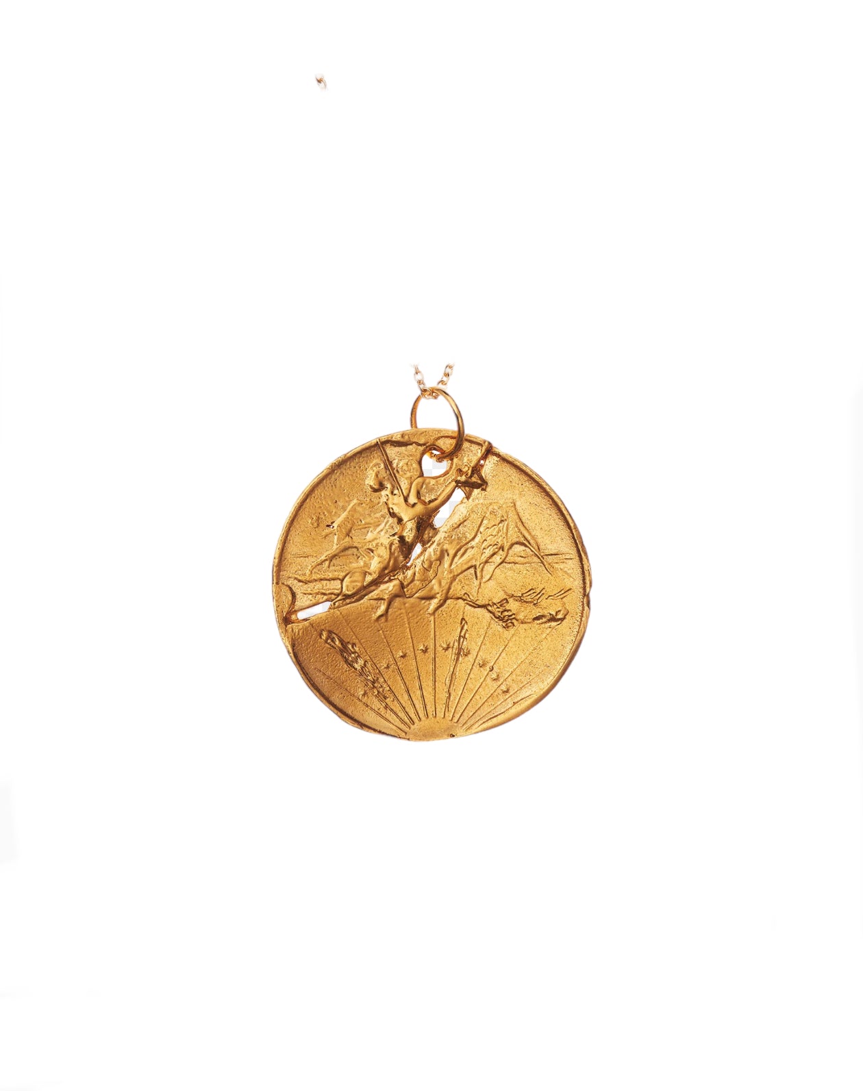 Alighieri Fractured Poet Gold Plated Large Medallion