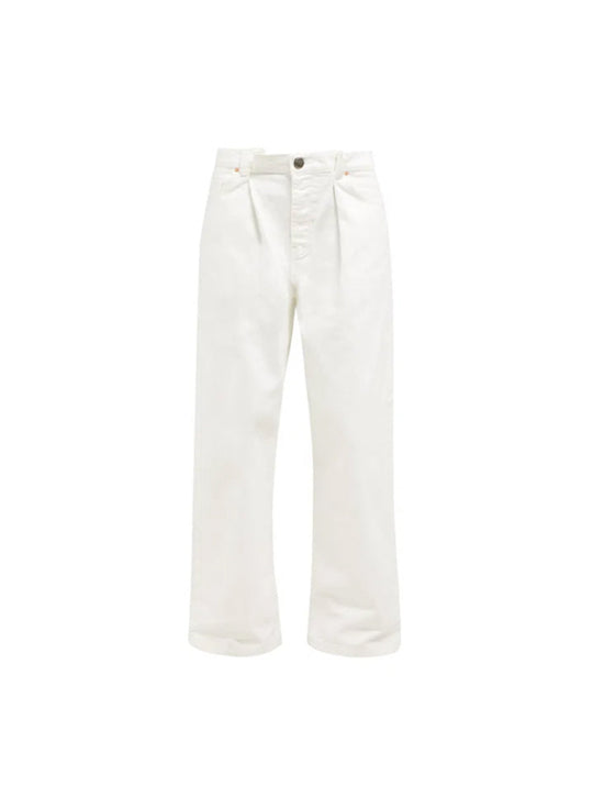 Raey White Fold Baggy boyfriend Jeans