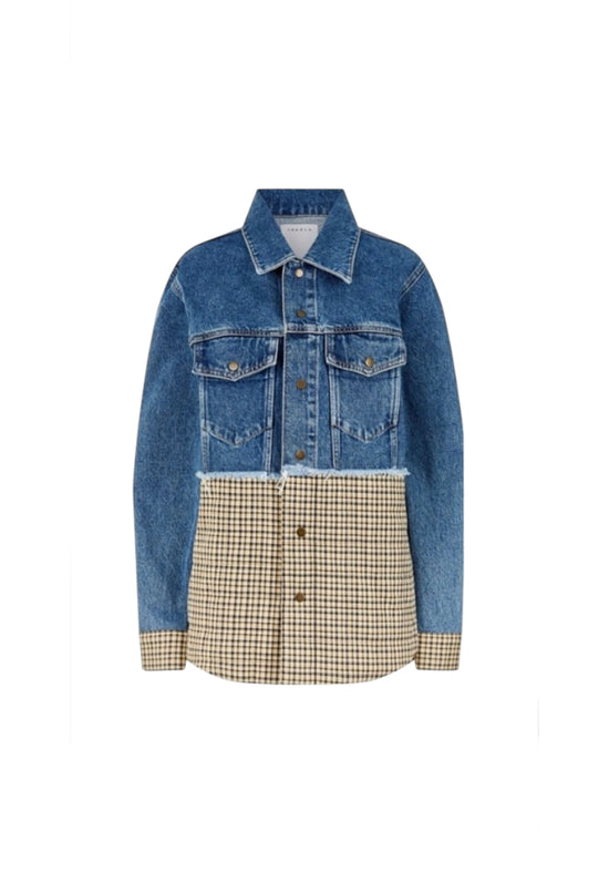 Sandro Denim and Check Overshirt