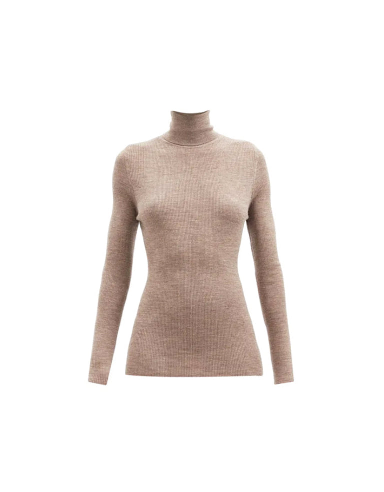 Raey Roll Neck Fine-Rib Merino-Wool Sweater