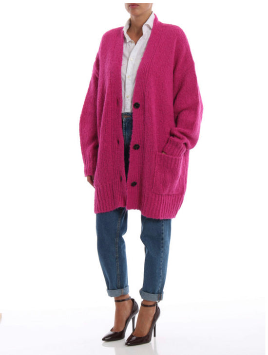 Isabel Marant Pink Oversized Alpaca Cardigan