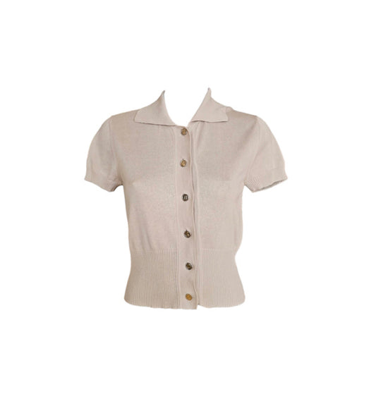 Dolce & Gabbana Cream Polo Top