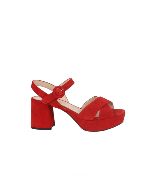 Prada Red Suede Platforms - new