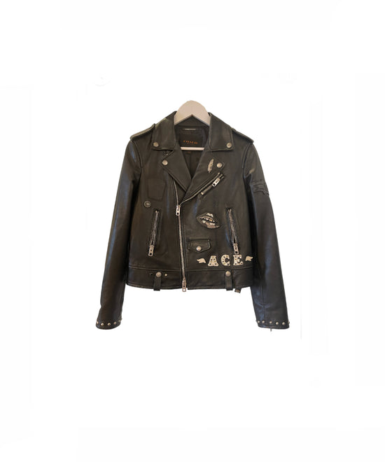 Load image into Gallery viewer, Coach Leather Customised Biker Jacket
