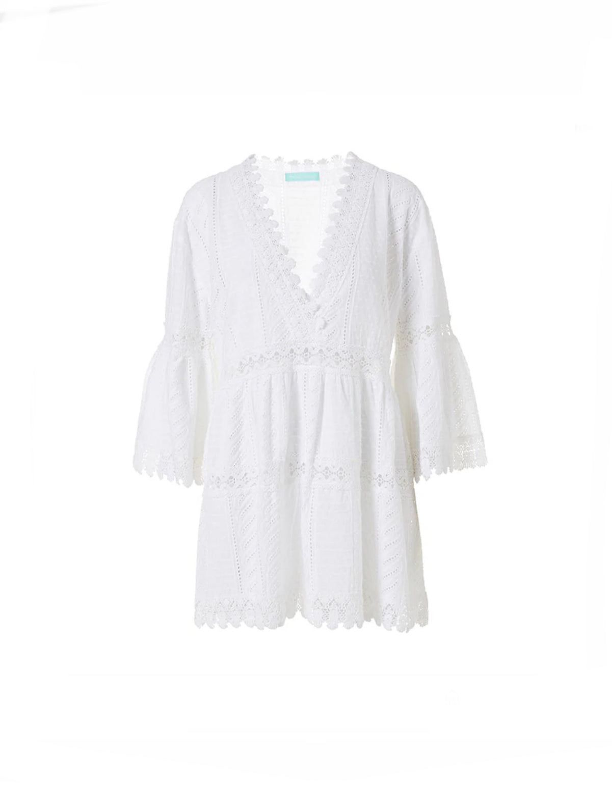 Melissa Odabash White Broderie Dress