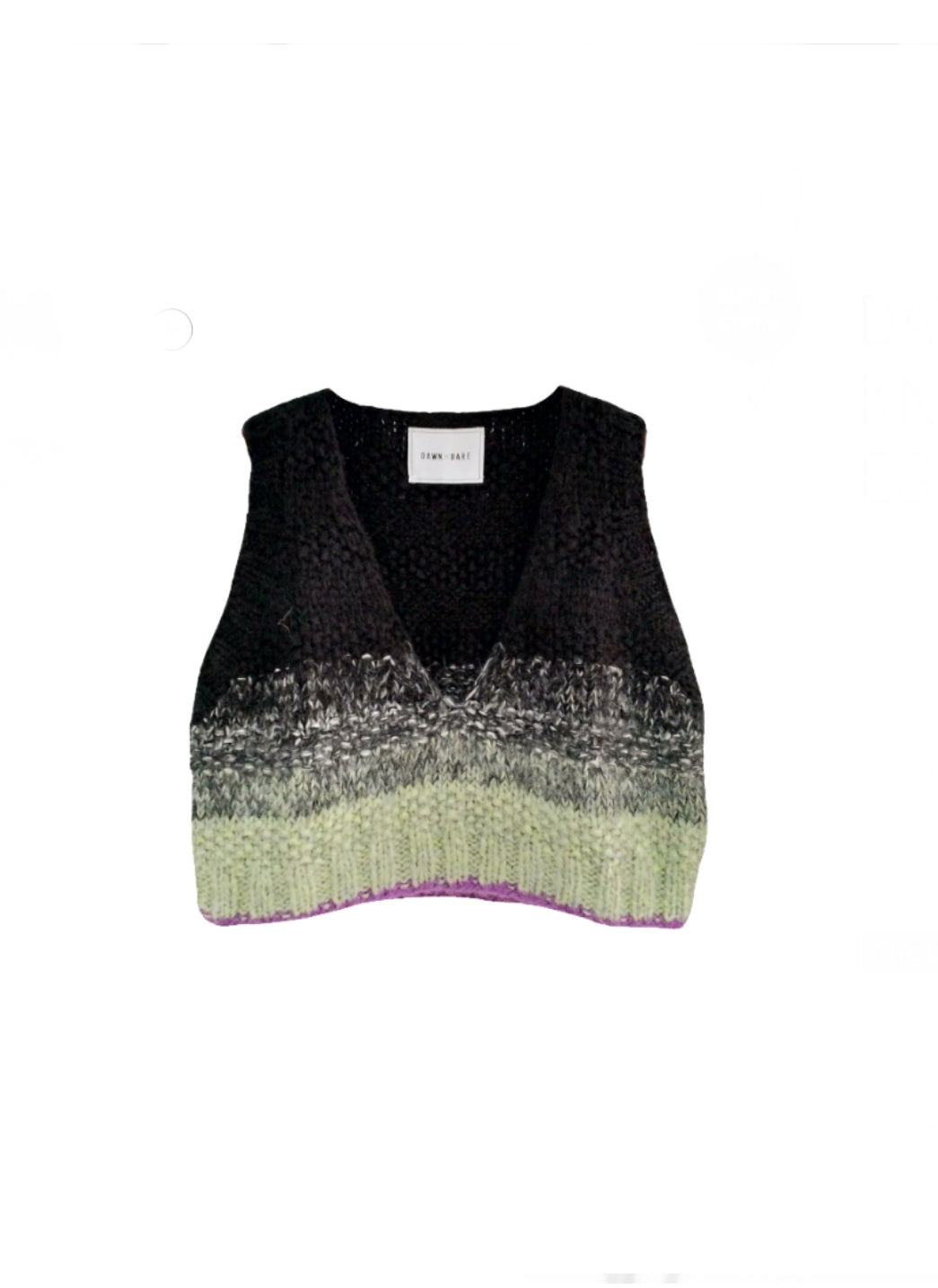 Dawn x Dare Eggplant Handknitted Cropped Tank