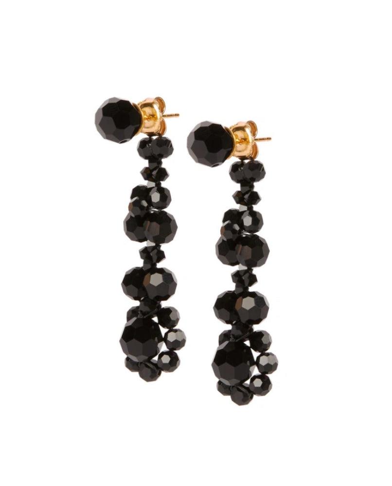 Simone Rocha Black Crystal Earrings