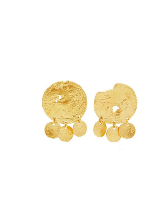 Alighieri Gold Plated Lion Earrings