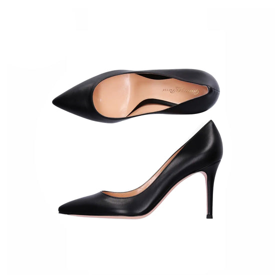 Load image into Gallery viewer, Gianvito Rossi Black Leather Heels
