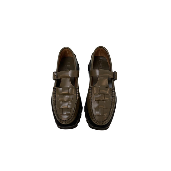 Hereu Khaki Buckle Loafers-NEW