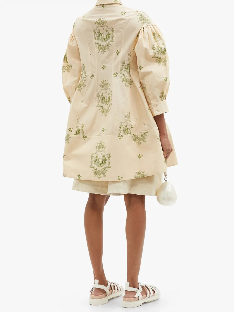 Simone Rocha Castle Print Dress Coat