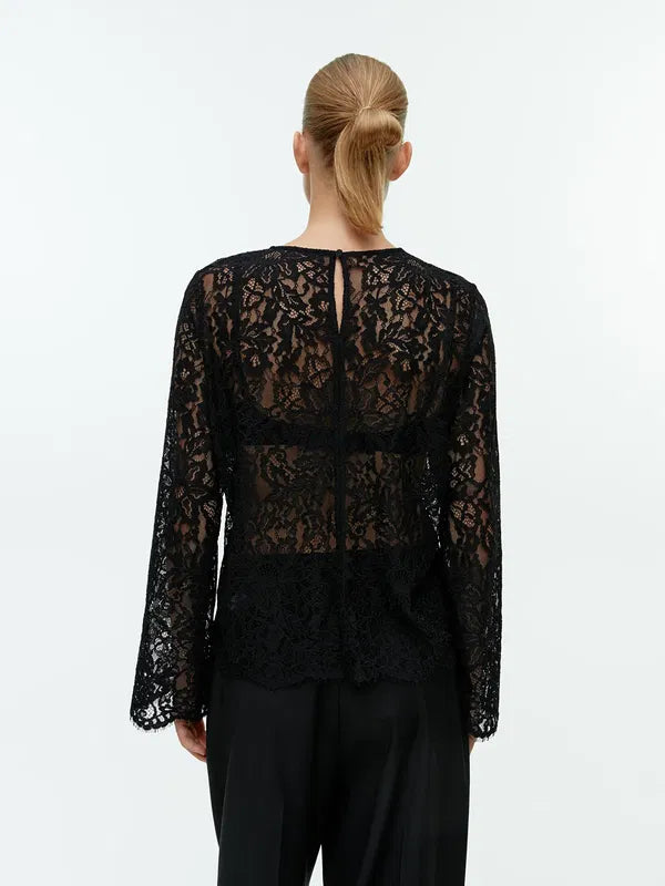 Arket Black Lace Top