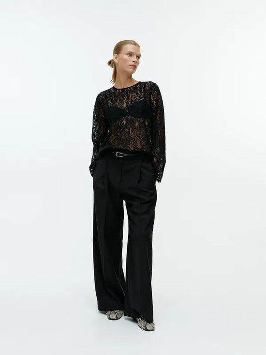 Arket Black Lace Top