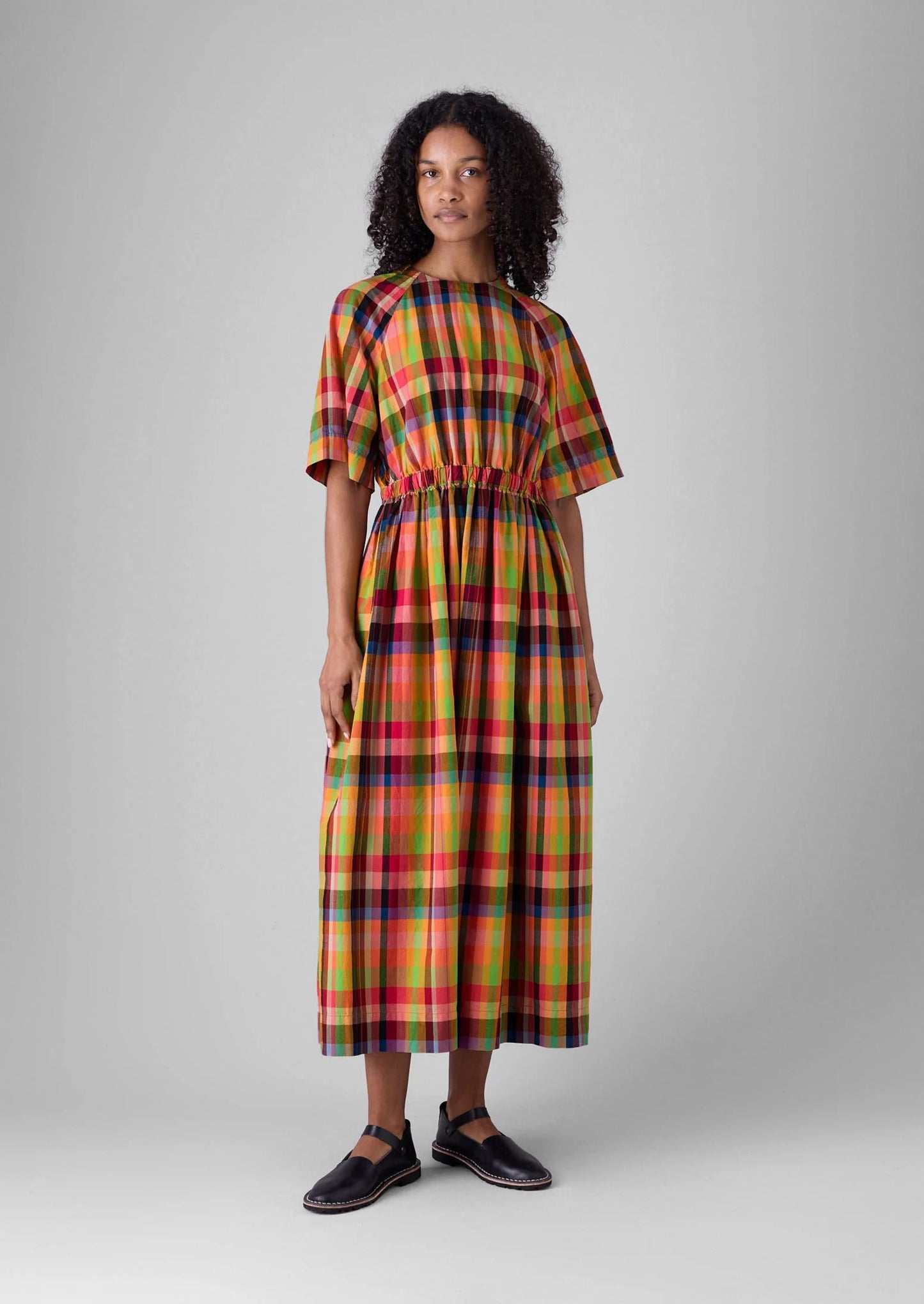 Toast Cotton Checked Dress