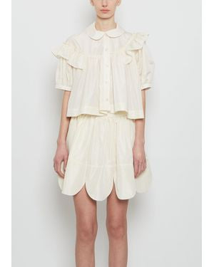 Simone Rocha Puff Sleeve Ruffle Blouse