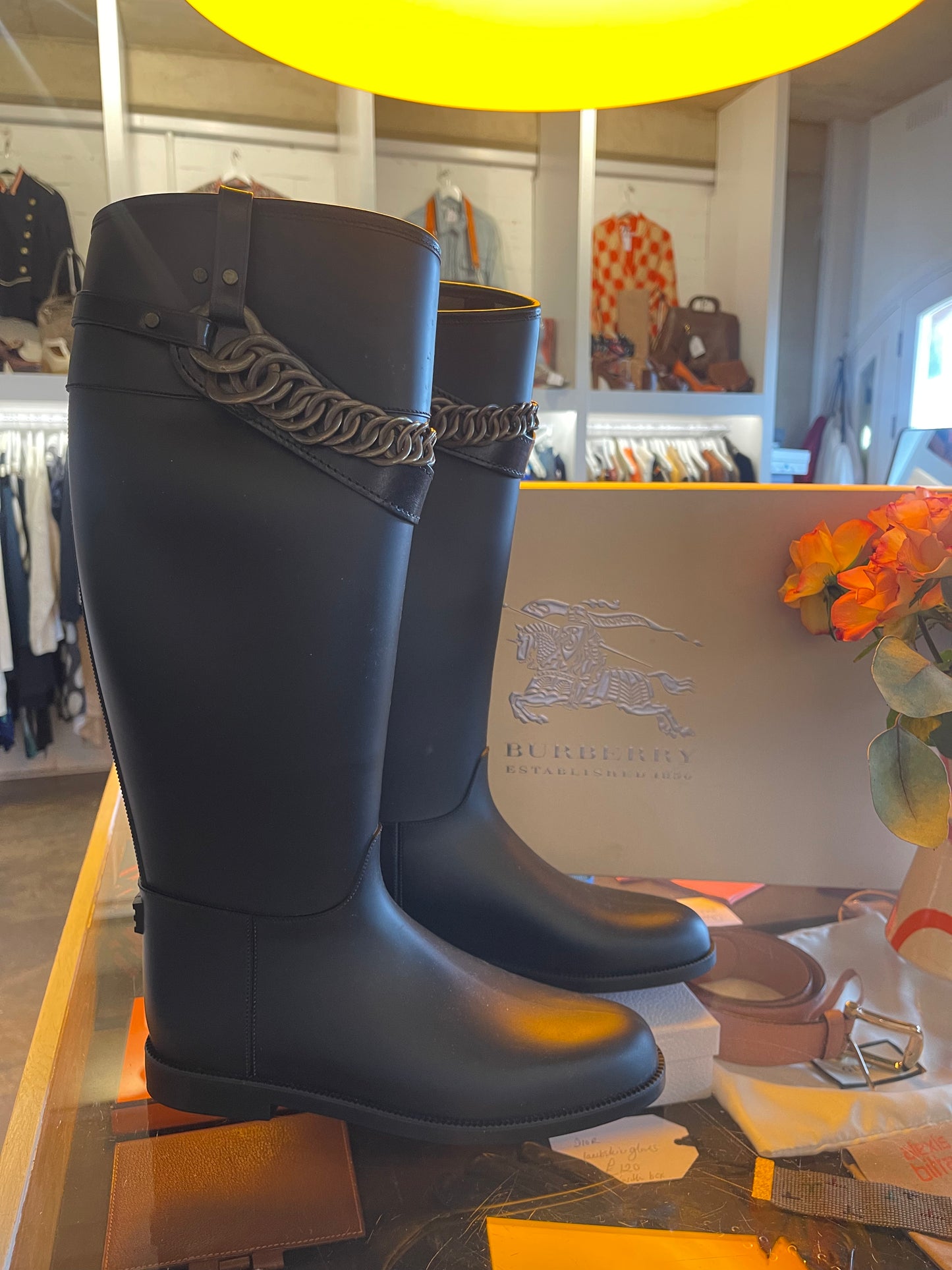Burberry Rubber Boots new