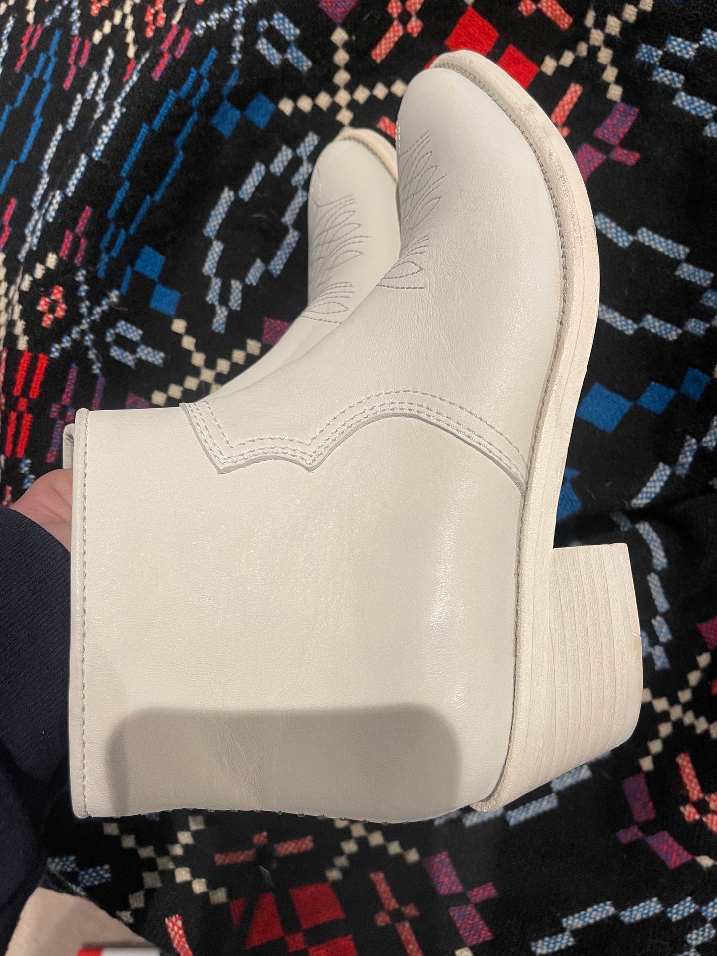 Zadig and Voltaire White Cowboy Boots