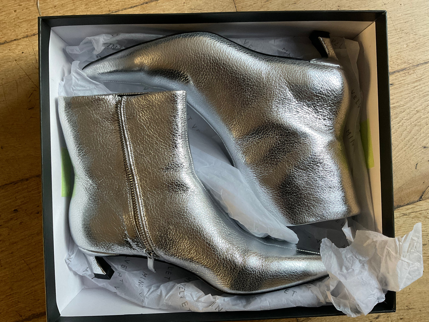 Mint Velvet Silver Boots - new