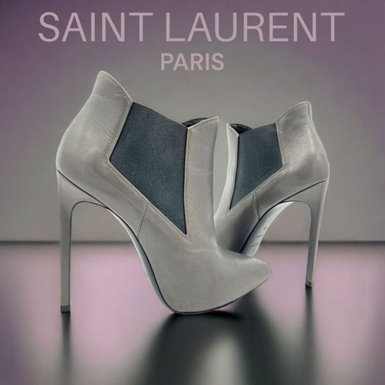 Saint Laurent Grey Ankle Boots