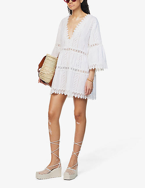 Melissa Odabash White Broderie Dress