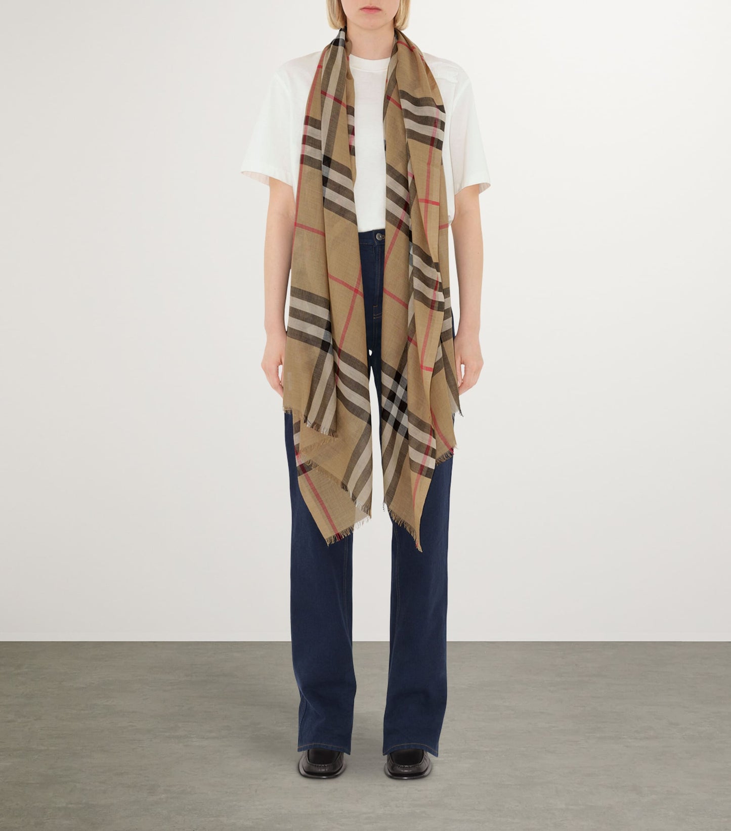 Burberry Lightweight Wool and Silk Scarf