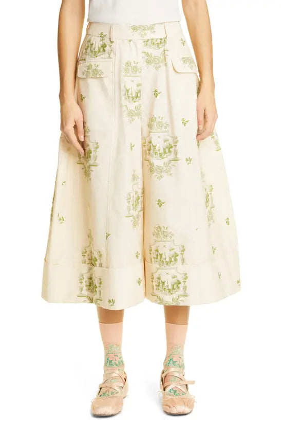 Simone Rocha Castle Print Culottes