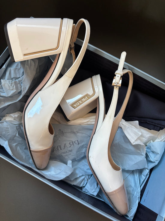 Prada Patent Sling Backs