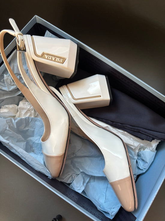 Prada Patent Sling Backs