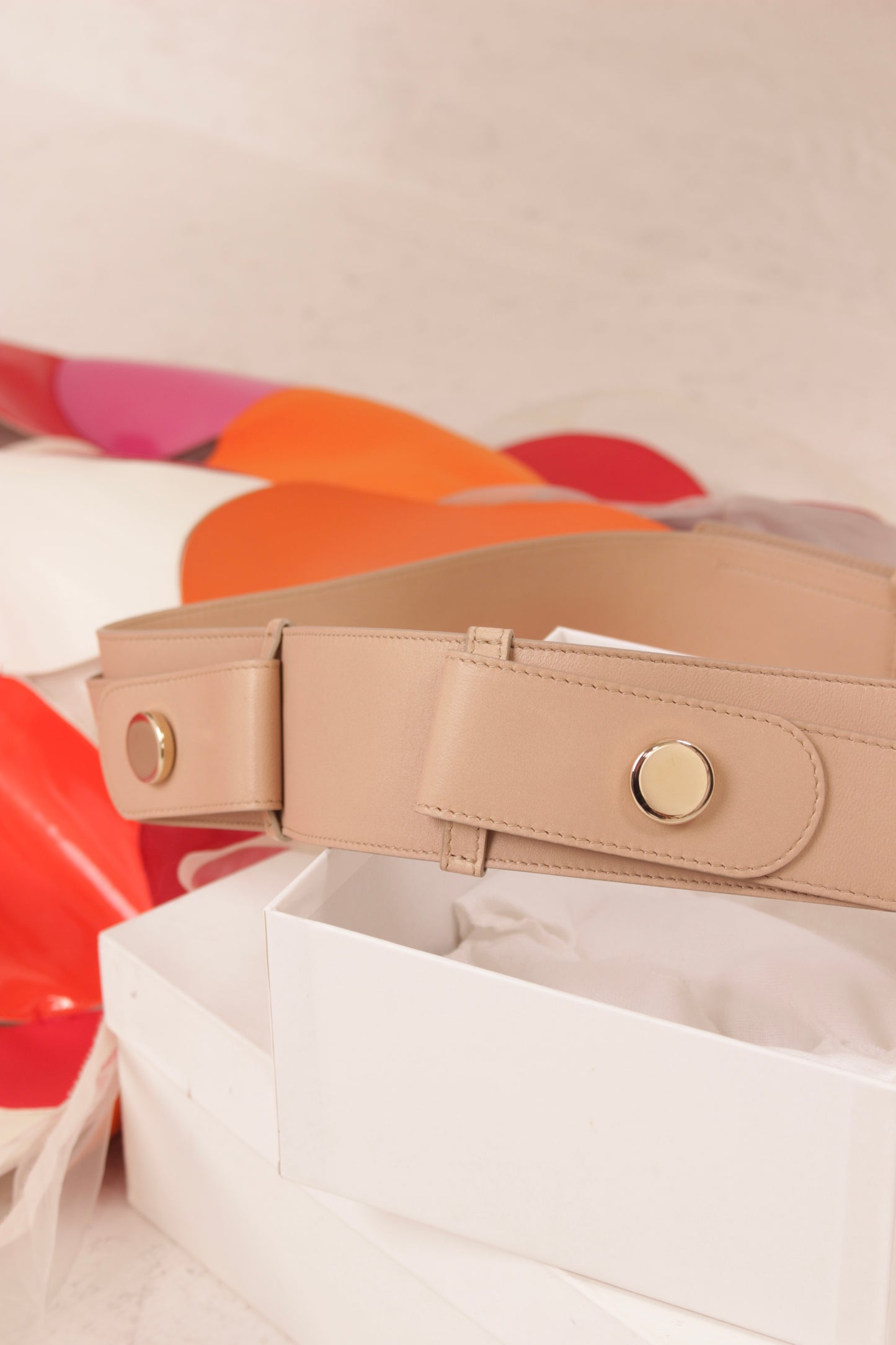 Chloe Beige Leather Belt