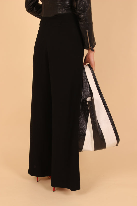 Balenciaga Black & White Leather Tote Bag