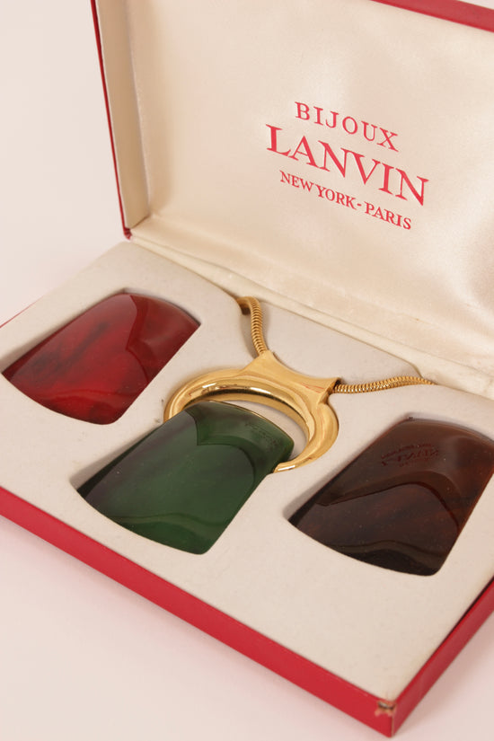 Vintage Lanvin Interchangeable Pendant Necklace