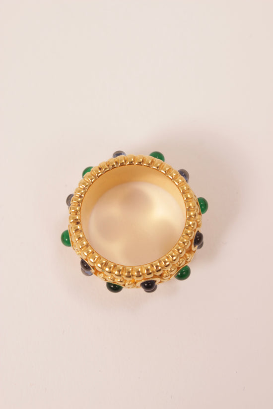 Vintage Monet Gold Gemstone Ring