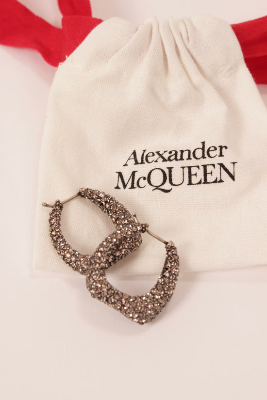 Alexander McQueen Crystal Hoop Earrings