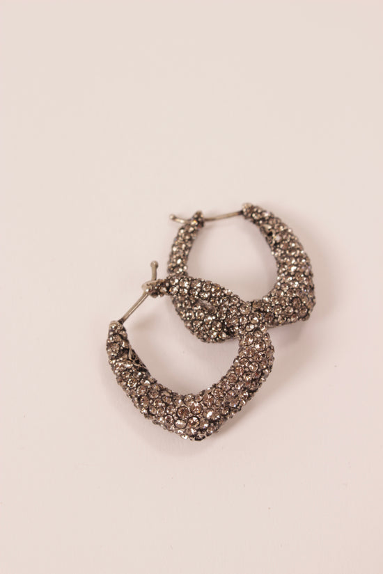 Alexander McQueen Crystal Hoop Earrings