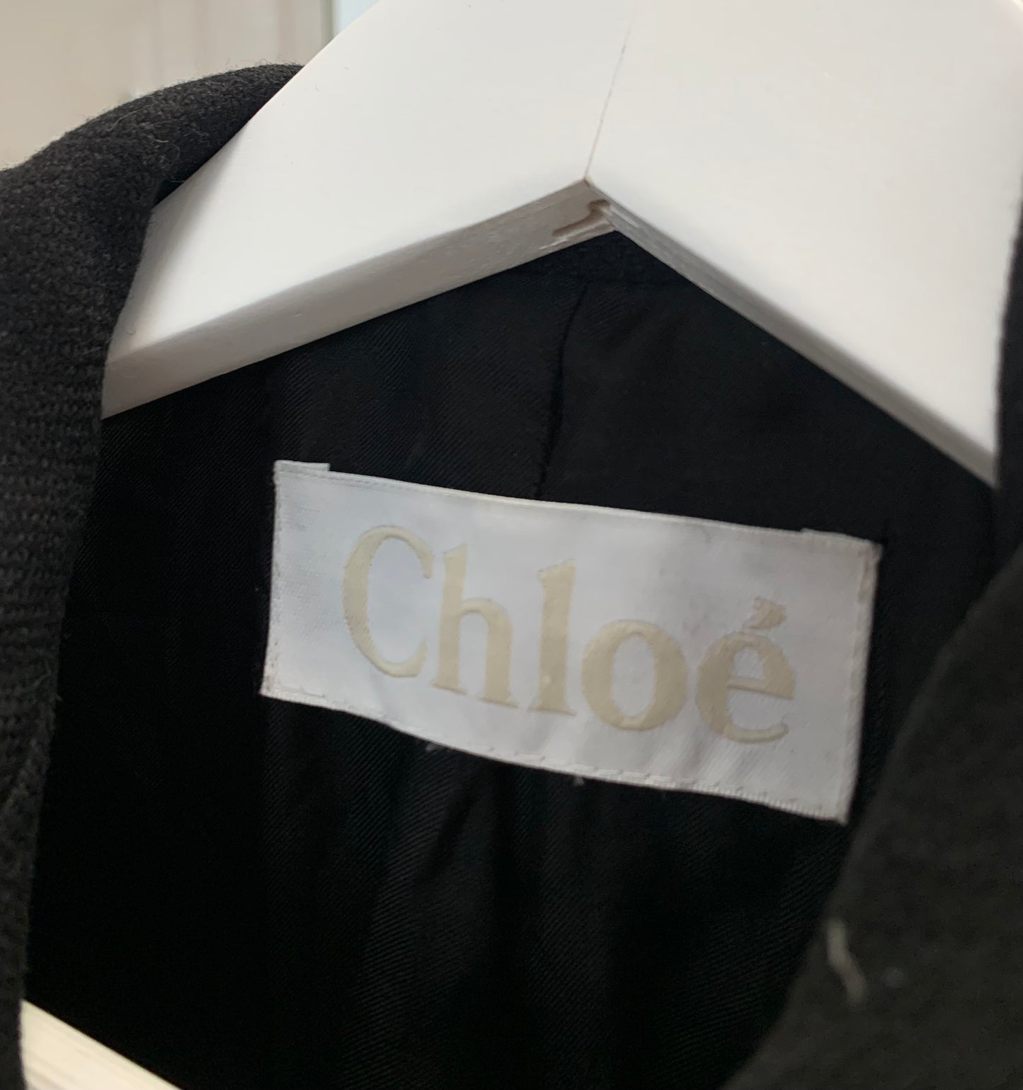 Chloe Gold Chain Embellished Wool Coat