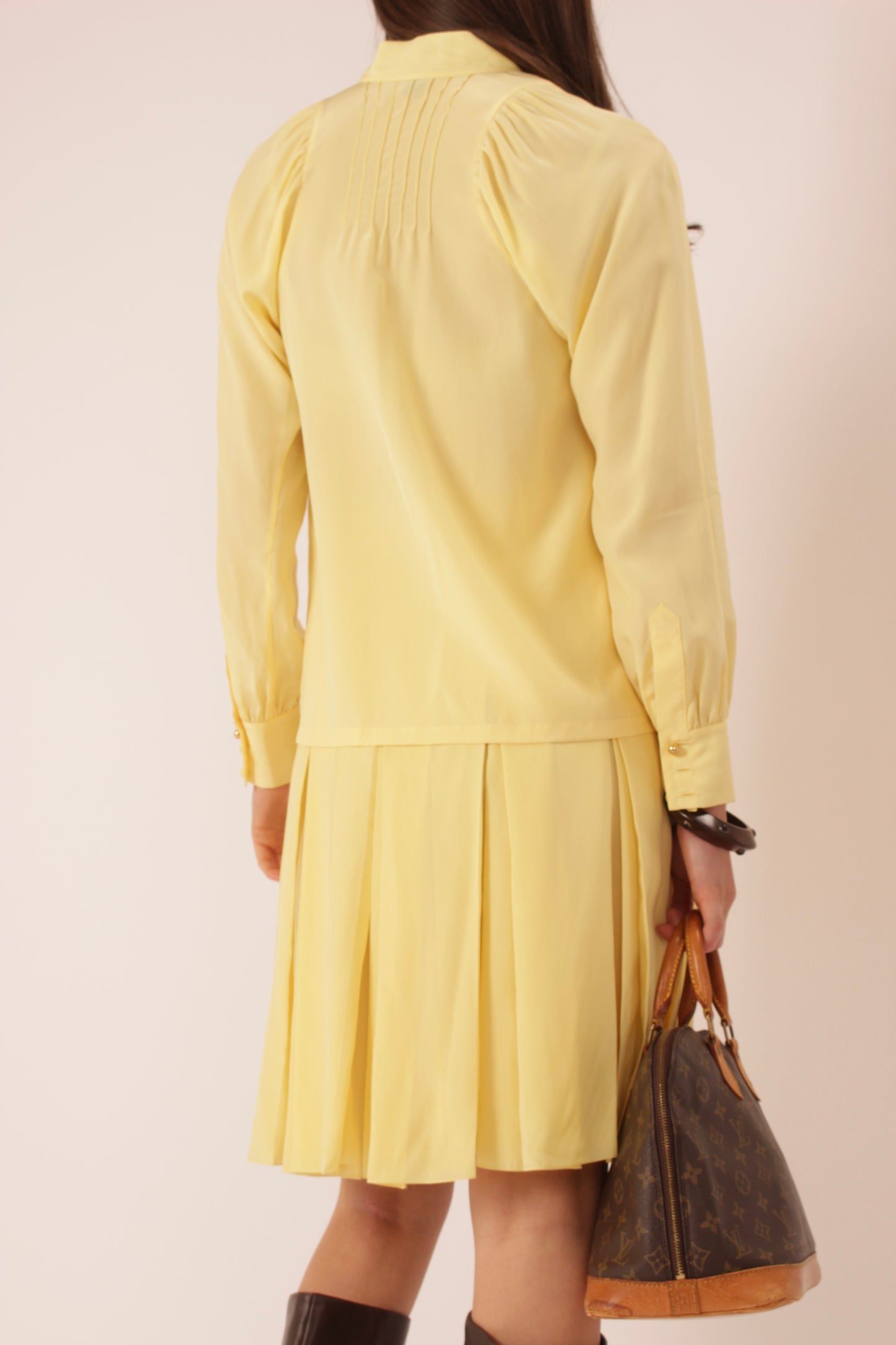 Vintage Louis Vuitton Yellow Silk Suit-NWT