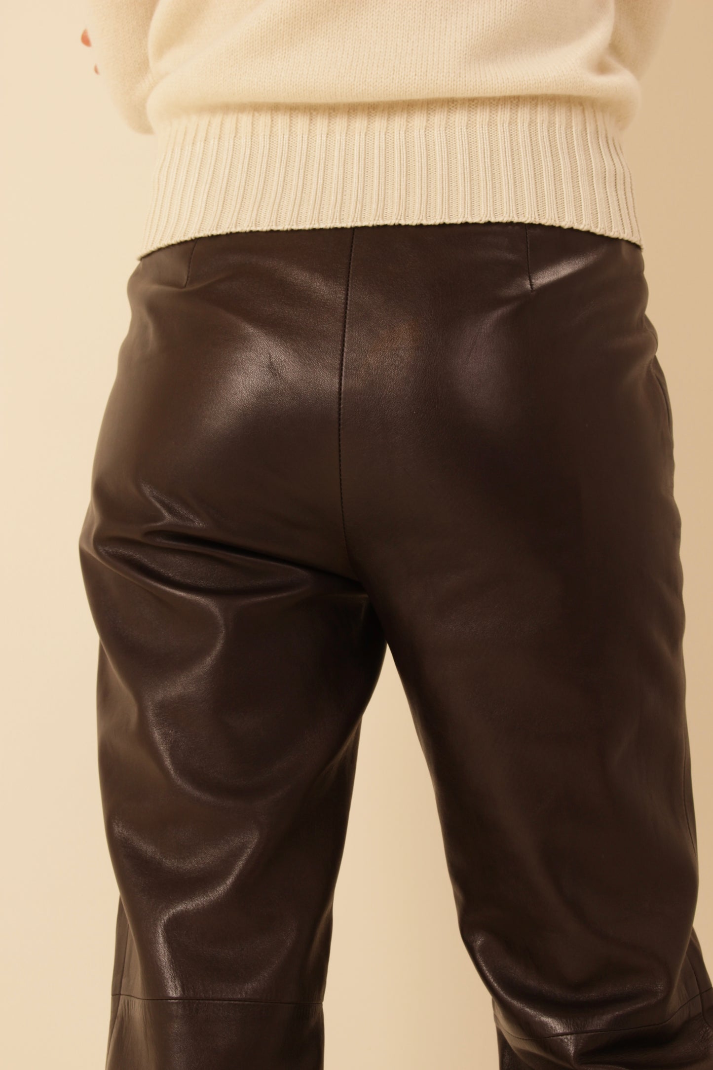 Vintage Gucci (Tom Ford Era) Brown Leather Trousers