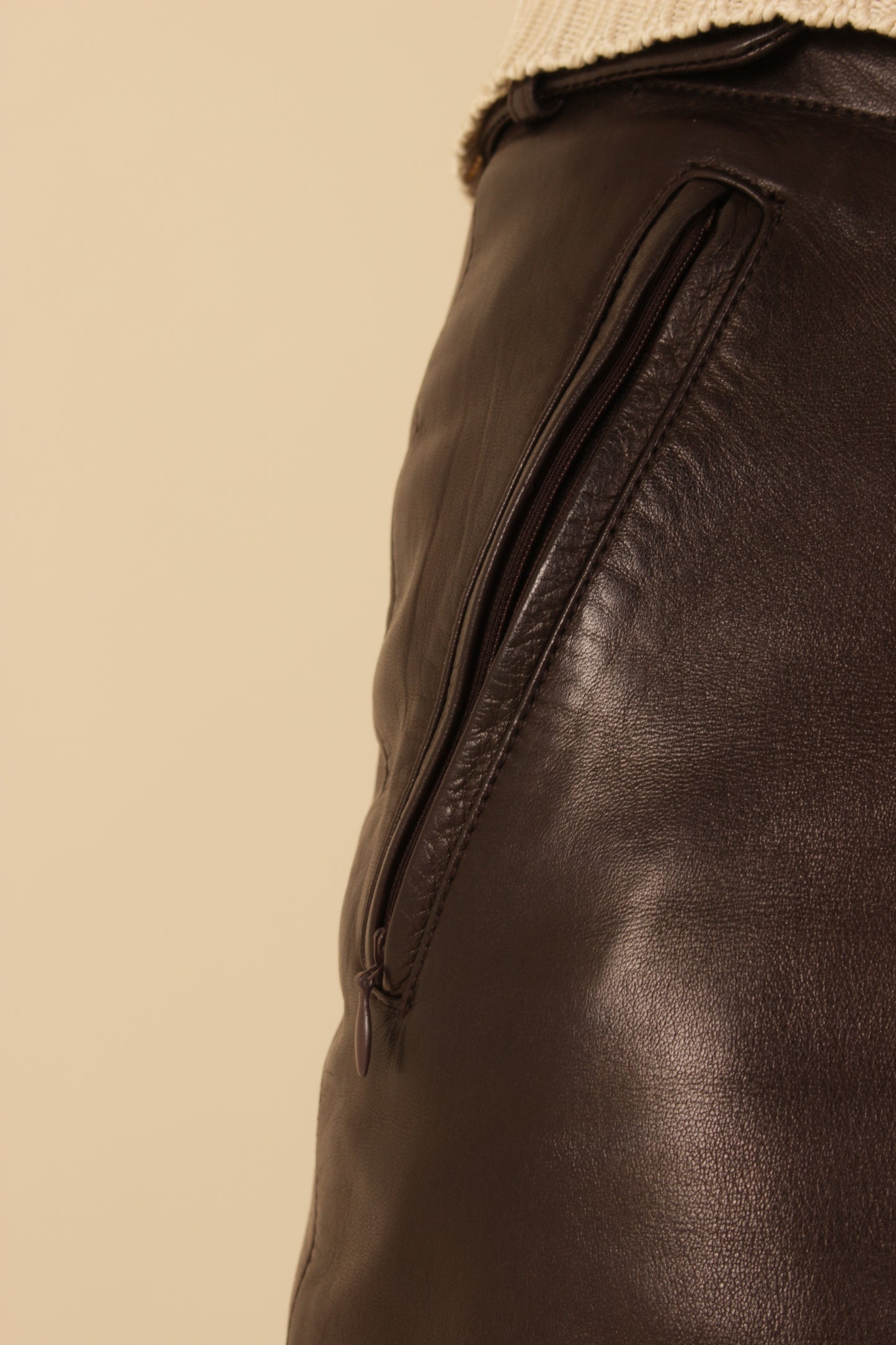 Vintage Gucci (Tom Ford Era) Brown Leather Trousers