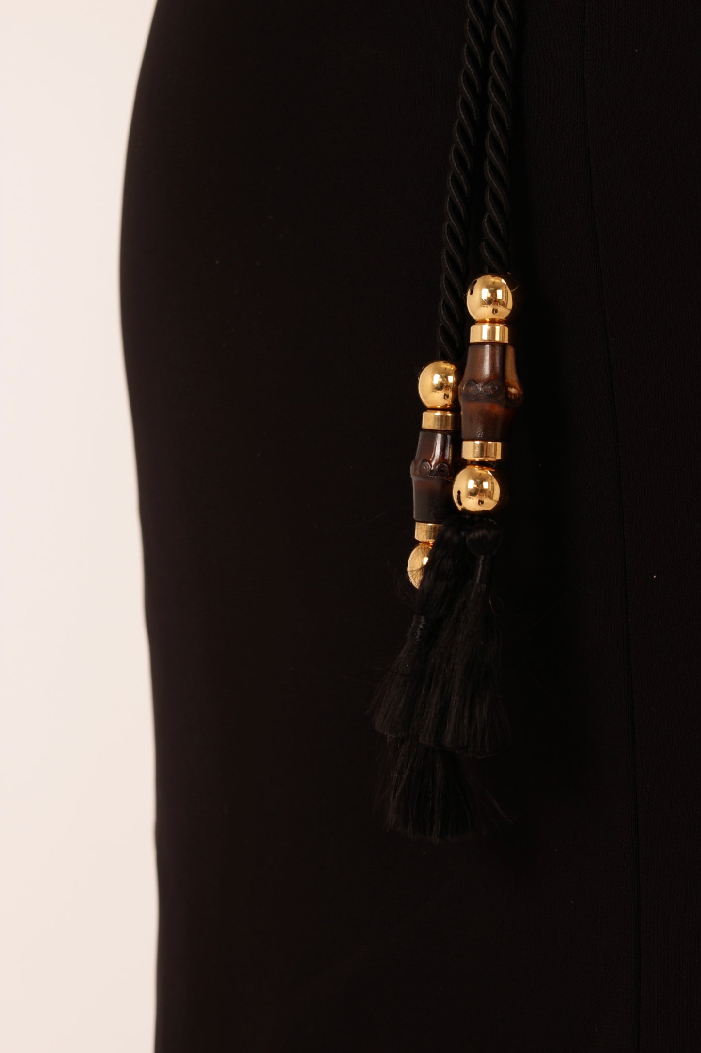 Vintage Gucci Black & Gold V-Neck Dress