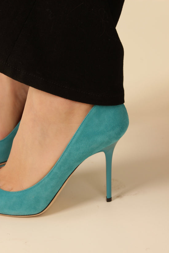 Jimmy Choo Blue Suede Heels