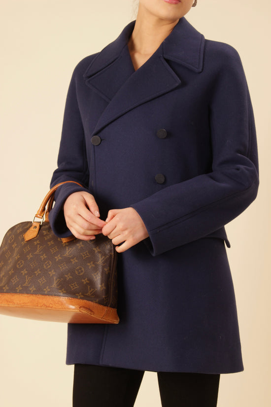 Alaia Navy Wool Coat