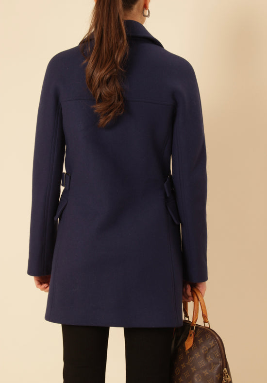 Alaia Navy Wool Coat